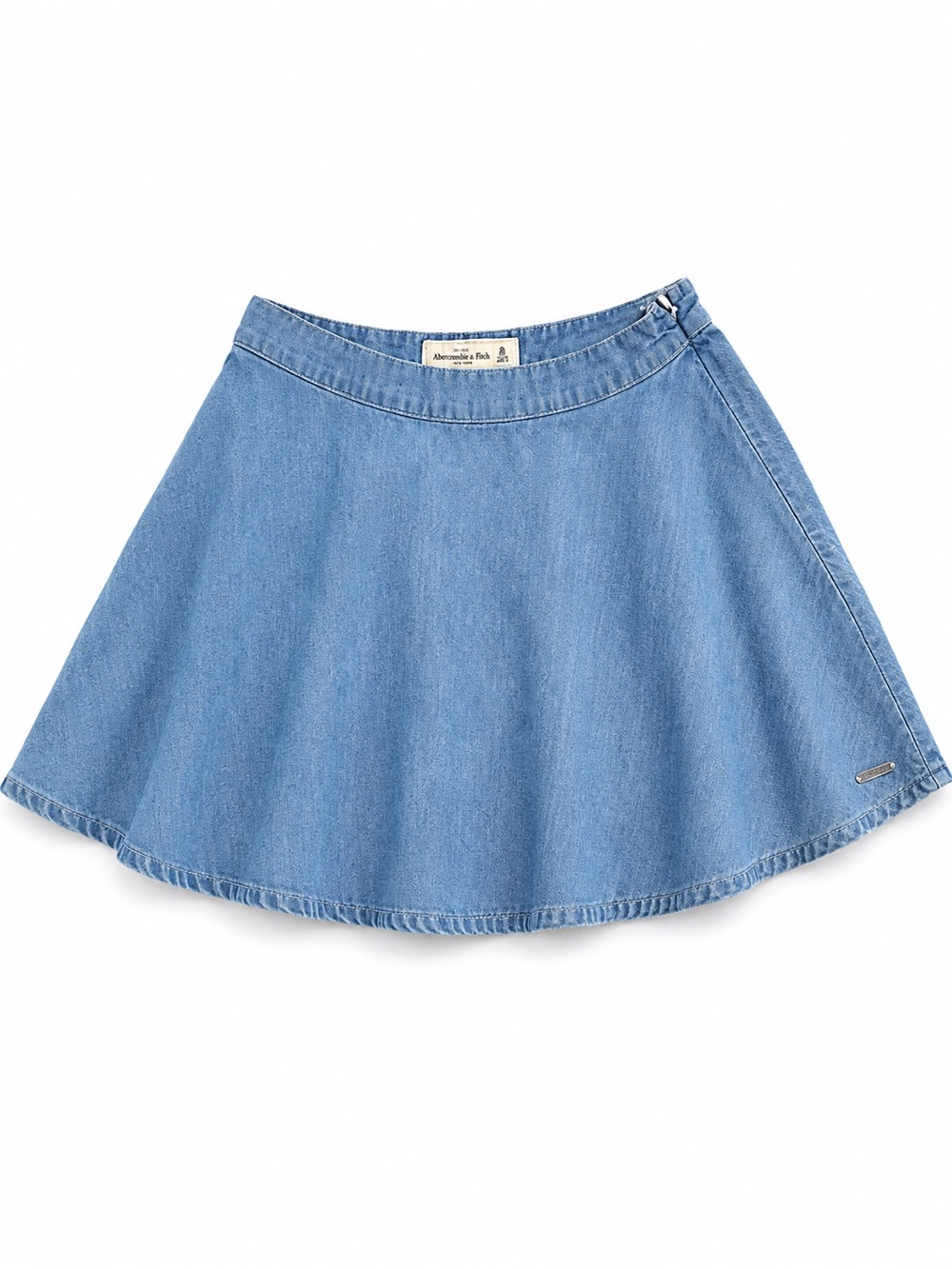 Abercrombie & Fitch Light Blue Denim Circle Skirt